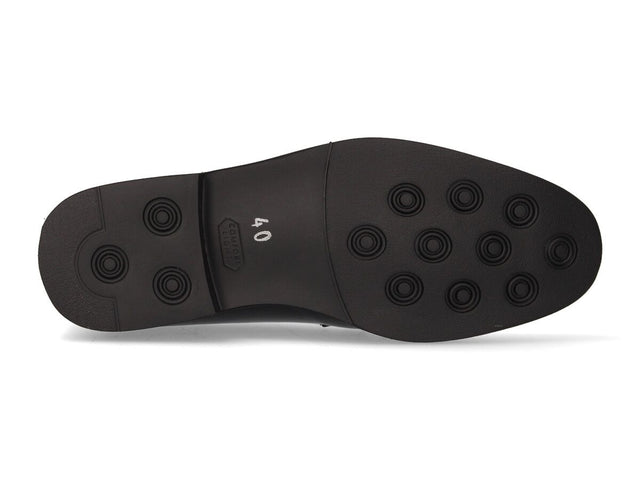 Black Leather Blucher with Rubber Sole