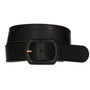 BLACK RECTANGULAR BUCKLE BELT
