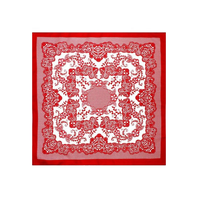 Red Floral Scarf