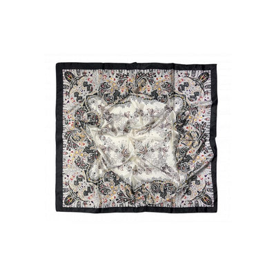 Black Cashmere Ornament Scarf