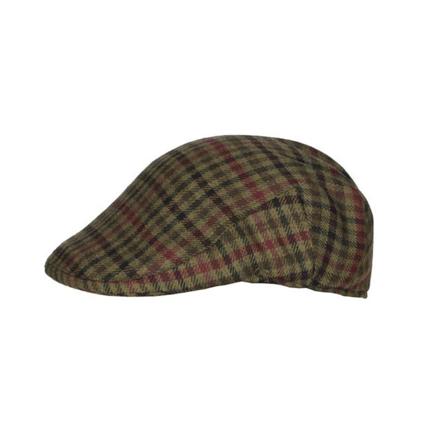 Green Checkered Country Cap
