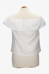 Blusa perforada volante