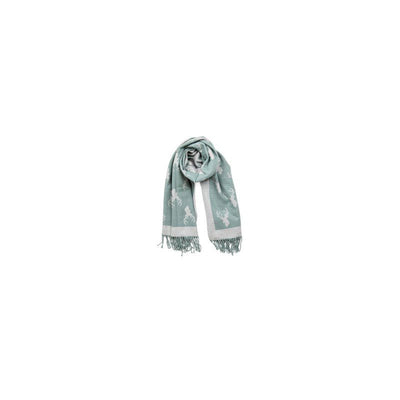 Reversible Scarf with Green/Gray Deer Print