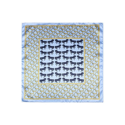 Light blue stirrups and horses handkerchief