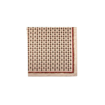 Beige Scarf with Horse Print