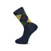 GREEN INTARSIA PLAID SOCK