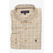 Camisa Beige Cuadros Verde y Camel