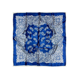 Cashmere Ornaments Scarf in Bright Blue