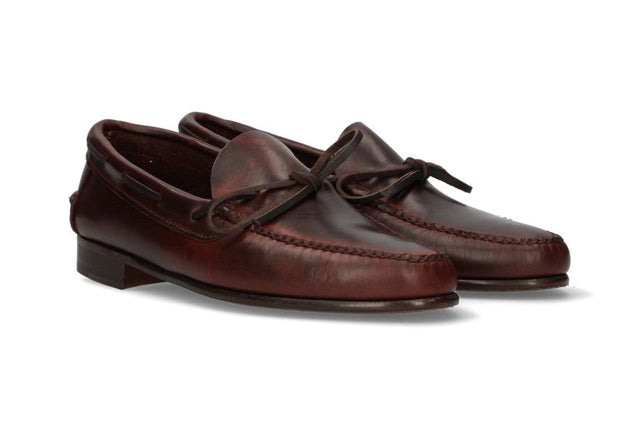 Mocasín Lazo Moka Suela de Cuero
