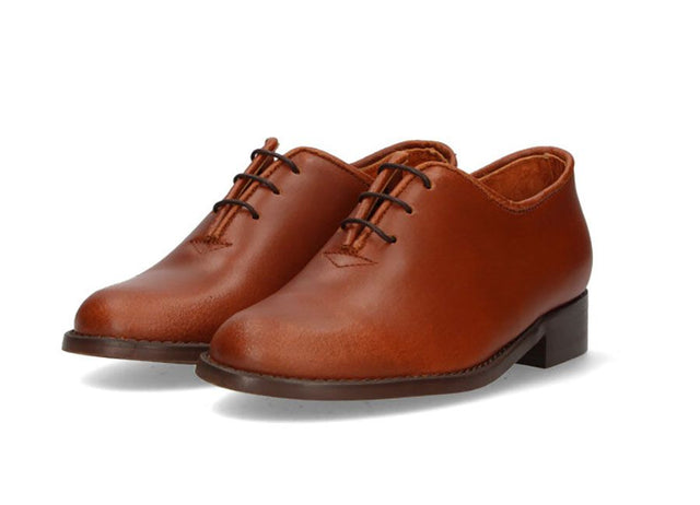 Zapato niño inglés para polaina cuero viejo Valverde del Camino