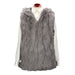 Chaleco Pelo Capucha Gris