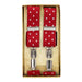 Burgundy Dress Suspender with White Polka Dots