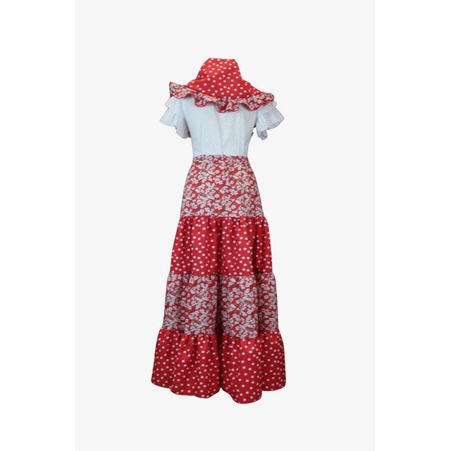Conjunto Amapola En Rojo Combinada con Flores