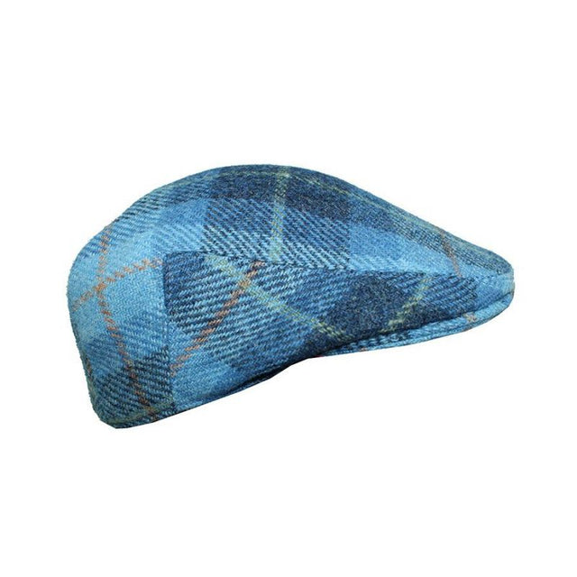 Blue Checkered Jockey Cap
