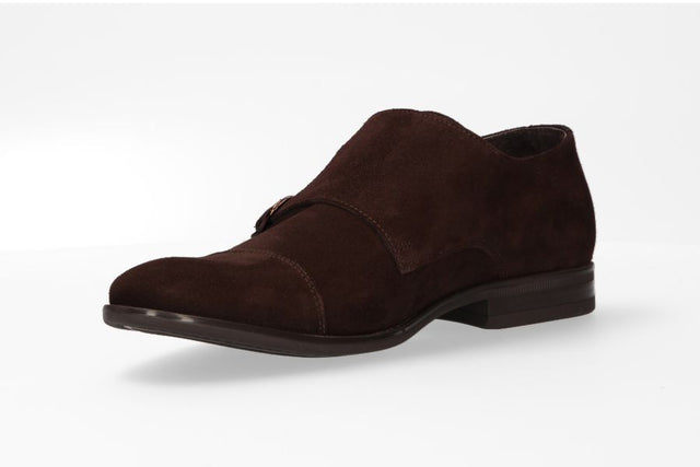 Zapato Doble Hebilla Marrón
