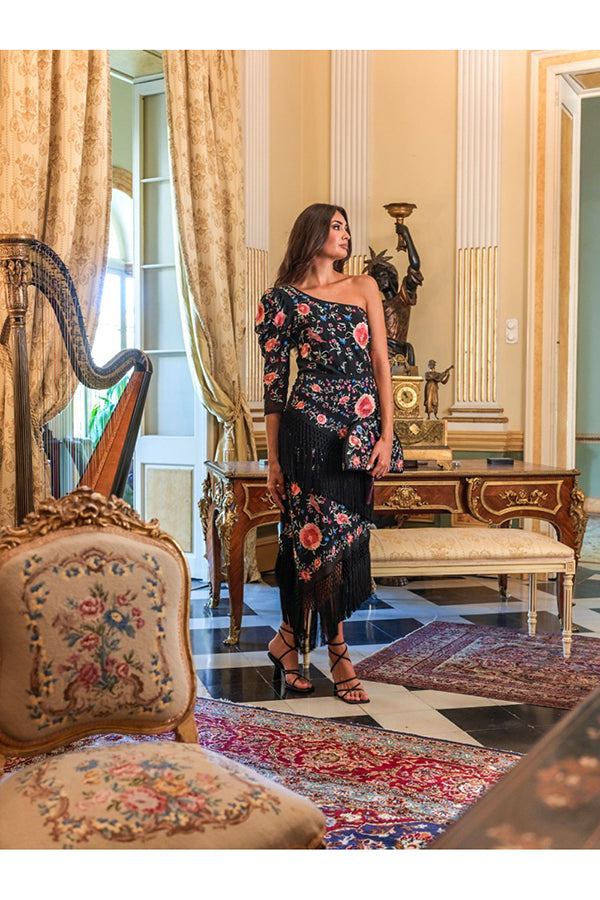 FALDA ALBOREÁ MANTÓN NEGRO