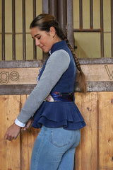 Galatea Blue Suede Vest
