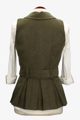 Pandora Green Suede Vest