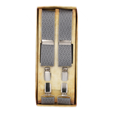 Bretelles de robe grises avec ornements de sommets