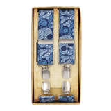 Robe à bretelles en cachemire avec tête de mort bleue