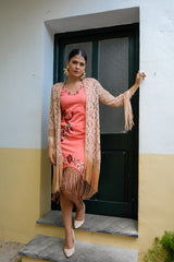 VESTIDO FLAMENCO SALMON