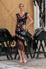 VESTIDO BORDADO NEGRO